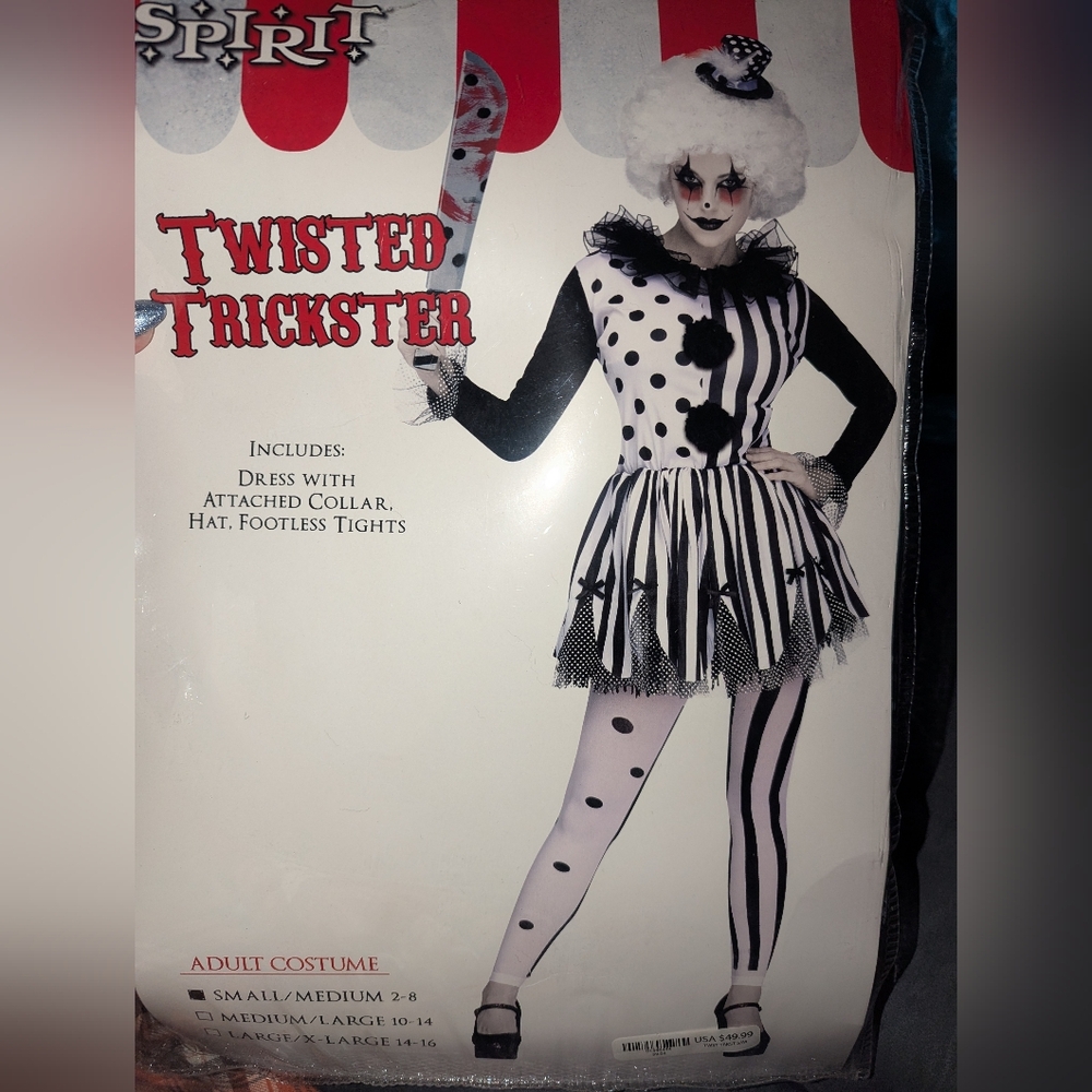 Spirit Twisted Trickster Costume S/M 2-8 - Picture 2 of 14